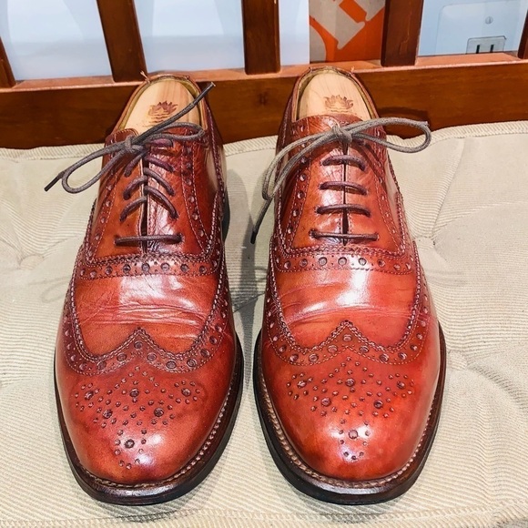 Oliver Francois Ausoni Wingtip Leather Oxfords. - Picture 1 of 14